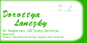 dorottya lanczky business card